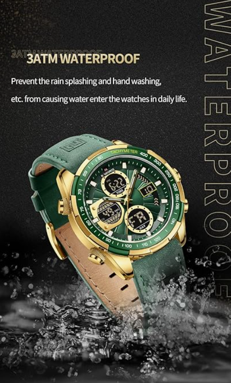 NAVIFORCE NF9197L Men's Military Digital-Analog Quartz Waterproof Watch