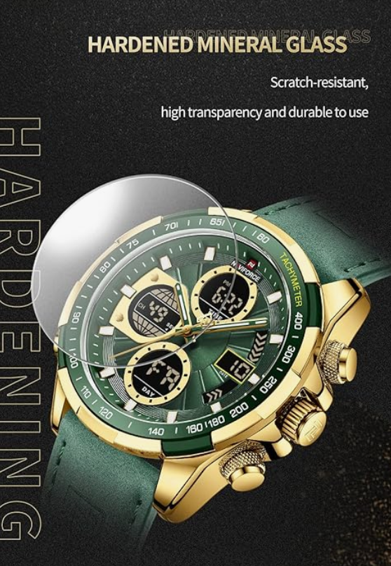NAVIFORCE NF9197L Men's Military Digital-Analog Quartz Waterproof Watch